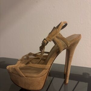 Aldo Leather and Suede Platform Heels